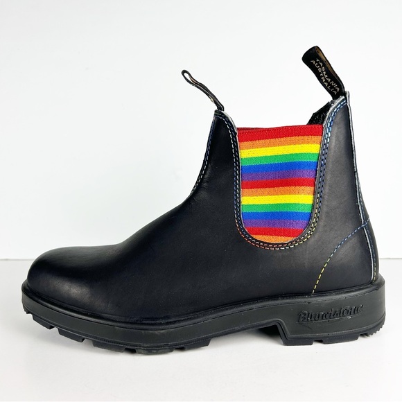 Blundstone 2105 Original Chelsea Rainbow Black Leather Unisex Slip On Boots EUC - Picture 8 of 16